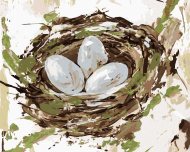 Zuty Hniezdo s vajcami (Haley Bush), 40x50cm bez rámu a bez napnutia plátna - cena, srovnání