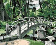 Zuty Japonsko most pri lese, 40x50cm plátno napnuté na rám - cena, srovnání
