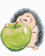 Zuty Ježko s jabĺčkom, 40x50cm bez rámu a bez napnutia plátna - cena, srovnání