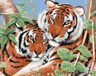 Zuty Maľovanie podľa čísel Tigre dvojčatá (Howard Robinson), 40x50cm bez rámu a bez napnutia plátna - cena, srovnání