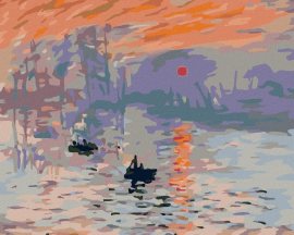 Zuty Maľovanie podľa čísel Východ slnka (C.Monet), 50x40cm bez rámu a bez napnutia plátna