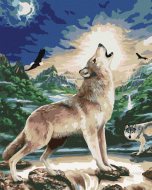 Zuty Maľovanie podľa čísel Vyjúci vlk (Howard Robinson), 40x50cm napnuté plátno na rám - cena, srovnání