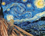 Zuty Maľovanie podľa čísel Výkrik na hviezdnu nocxinšpirácia van Goghom, 40x50cm napnuté plátno na rám - cena, srovnání