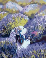 Zuty Maľovanie podľa čísel Žena uprostred levanduľového poľa, 40x50cm bez rámu a bez napnutia plátna - cena, srovnání