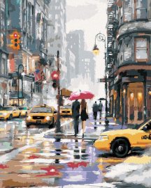 Zuty Maľovanie podľa čísel Žlté taxíky v New Yorku (Richard Macneil), 40x50cm bez rámu a bez napnutia plátna