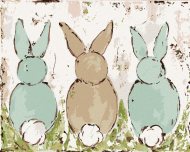 Zuty Tri králiky (Haley Bush), 80x100cm bez rámu a bez napnutia plátna - cena, srovnání