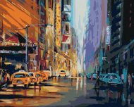Zuty Večerný život v New Yorku, 80x100cm plátno napnuté na rám - cena, srovnání
