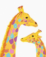 Zuty Žirafa a jej mláďa, 80x100cm bez rámu a bez napnutia plátna - cena, srovnání