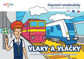 Vlaky a vláčky - Dopravní omalovánky A5