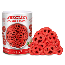 Mixit Praclíky v jogurtovej čokoláde s jahodami 250g