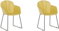 Beliani Sada 2 žltých jedálenských stoličiek SYLVA, 241897 - cena, srovnání