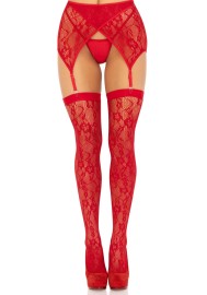 Leg Avenue Lace Thigh Highs & Garterbelt 1608