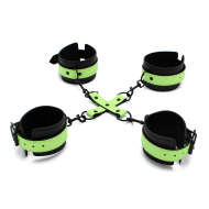 Kiotos Glow In The Dark Cuffs & Hogtie Set - cena, srovnání