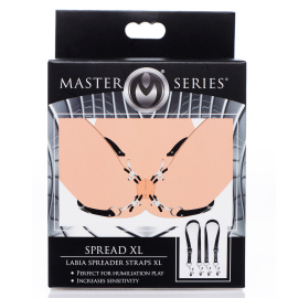 Master Series Spread Labia Spreader Straps with Clamps XL