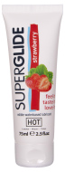 HOT Superglide Edible Waterbased Lubricant Strawberry 75ml - cena, srovnání
