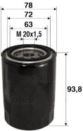 Valeo Olejový filter 586080 - cena, srovnání