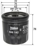 Valeo Olejový filter 586142 - cena, srovnání