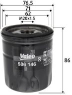 Valeo Olejový filter 586146 - cena, srovnání