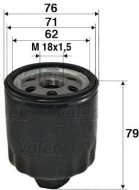 Valeo Olejový filter 586072 - cena, srovnání
