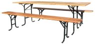 Mat Súprava záhradná pivná drevo/kov stôl + 2 lavice - cena, srovnání
