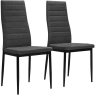 vidaXL Jedálenské stoličky 2 ks tmavosivé textil 246179 - cena, srovnání