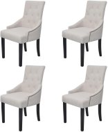 vidaXL Jedálenská stolička 4 ks krémové sivé textil 272506 - cena, srovnání