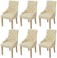 vidaXL Jedálenská stolička 6 ks krémové textil 274426 - cena, srovnání