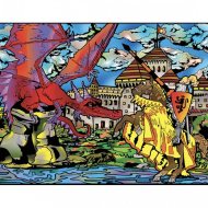 Colorvelvet Zamatový obrázok Drak a rytier - cena, srovnání