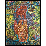 Colorvelvet Zamatový obrázok Tiger/Mačka, 47x35 cm - cena, srovnání