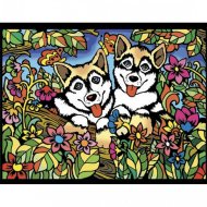 Colorvelvet Zamatový obrázok Husky - cena, srovnání