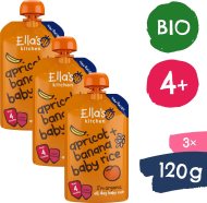 Ellas Kitchen BIO Detská ryža, banán a marhuľa 3x120g - cena, srovnání