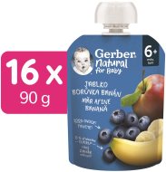 Gerber Natural kapsička jablko, čučoriedka a banán 16x90g - cena, srovnání