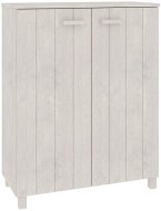 vidaXL Skrinka na topánky biela 85x40x108 cm masívne borovicové drevo, 340517 - cena, srovnání