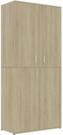 vidaXL Skrinka na topánky, dub sonoma, 80x39x178 cm, drevotrieska 802861