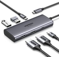 Ugreen 6-in-1 USB-C to 2x HDMI/2x  USB 3.0/PD100W - cena, srovnání