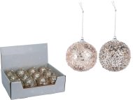 Laalu Súprava 12ks ozdôb: Ozdoby champagne s glitrami mix 8cm - cena, srovnání