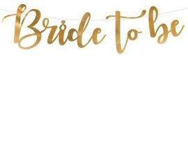 Party Deco Girlanda „bride to be (budúca nevesta)" zlatá 80x19cm - rozlúčka so slobodou