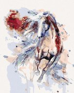 Zuty Maľovanie podľa čísel - Abstraktný kôň červený, 80 x 100 cm, napnuté plátno na ráme - cena, srovnání