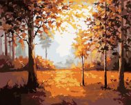 Zuty Maľovanie podľa čísel - Jesenný les, 100 x 80 cm, bez rámu a bez napnutia plátna - cena, srovnání