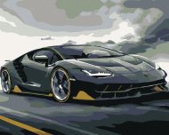 Zuty Maľovanie podľa čísel - Lamborghini, 100 x 80 cm, napnuté plátno na ráme - cena, srovnání