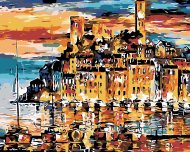 Zuty Maľovanie podľa čísel - Mestečko nad morom, 50 x 40 cm, napnuté plátno na ráme - cena, srovnání