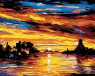 Zuty Maľovanie podľa čísel - Nádherná zátoka pri západe, 100 x 80 cm, bez rámu a bez napnutého plátna - cena, srovnání