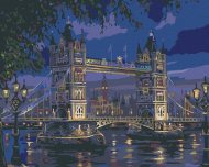 Zuty Maľovanie podľa čísel - Tower bridge v noci, 50 x 40 cm, bez rámu a napnutého plátna - cena, srovnání