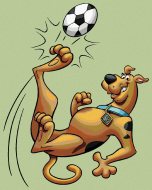 Zuty Scooby futbalista (Scooby Doo), 40x50 cm, vypnuté plátno na rám - cena, srovnání