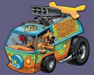Zuty Scooby a dodávka Mystery Machine (Scooby Doo), 40x50 cm, vypnuté plátno na rám - cena, srovnání