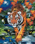 Zuty Maľovanie podľa čísel - Číhajúci tiger a spln (Howard Robinson), 40 x 50 cm, napnuté plátno na rám - cena, srovnání