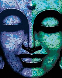 Zuty Maľovanie podľa čísel - Dvojfarebný Budha, 80 x 100 cm, bez rámu a bez napnutia plátna