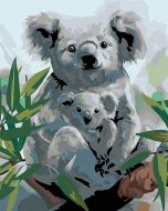 Zuty Maľovanie podľa čísel - Koala s mláďaťom, 80 x 100 cm, napnuté plátno na ráme - cena, srovnání