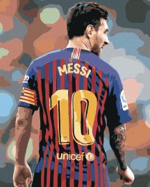 Zuty Maľovanie podľa čísel - Messi, 40 x 50 cm, bez rámu a bez napnutia plátna