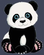 Zuty Maľovanie podľa čísel - Panda, 40 x 50 cm, napnuté plátno na ráme - cena, srovnání